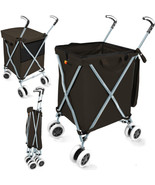 Wellmax WM99100 Series Folding Shopping Cart with Wheels, Grocery Cart w... - $5,471.88 MXN
