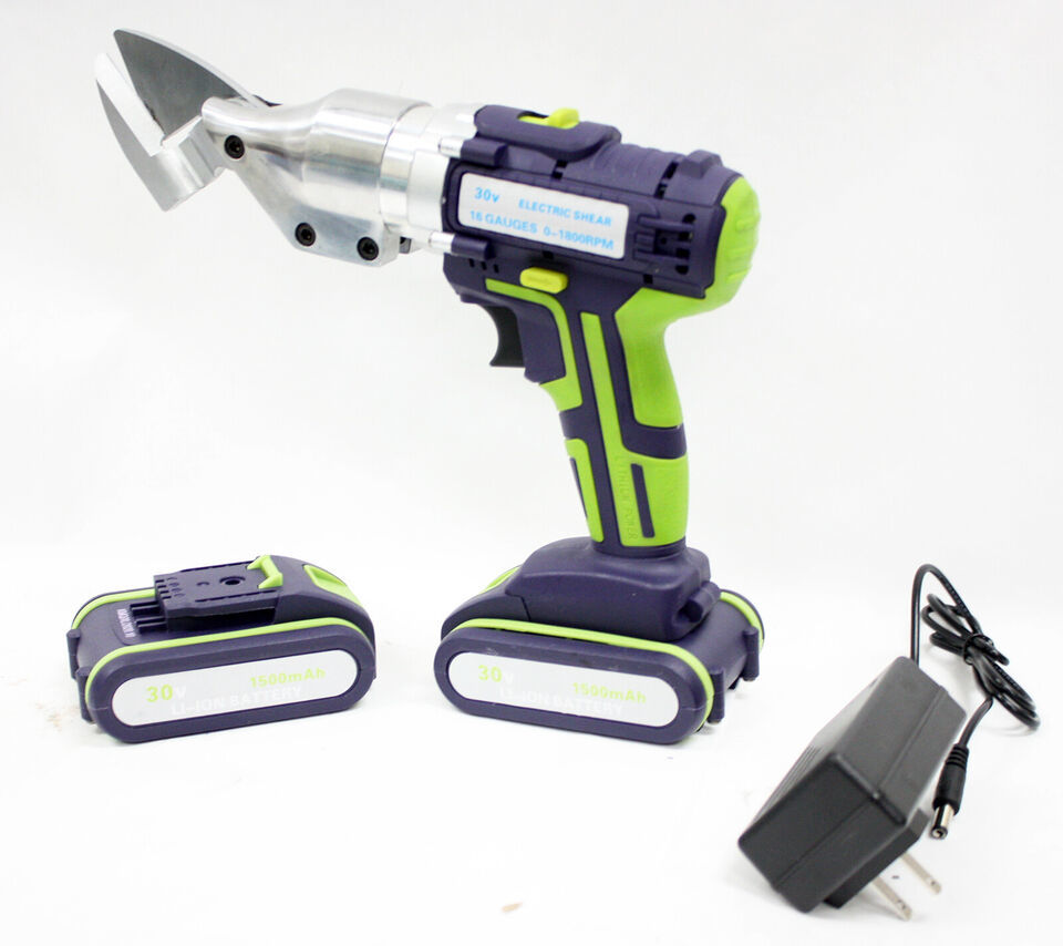 16 Gauge Metal Sheet Shear Cutter Scissor Electric Cordless 30Volt W/2 B... - $86.94