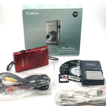 Canon Power Shot Elph 300 Hs Digital Camera Red 12.1MP Near Mint Iob - £259.72 GBP