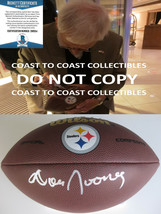 Dan Rooney signed Pittsburgh Steelers logo football exact proof Beckett COA - $296.99