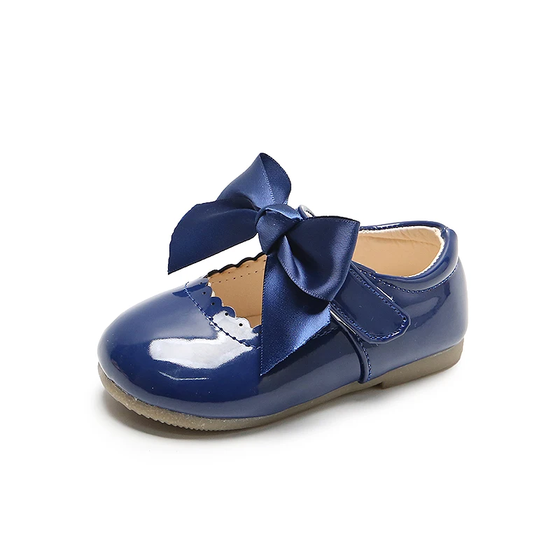 Spring Autumn Baby Girls Shoes Cute Bow Patent Leather  Shoes Solid Color Kids G - £99.00 GBP