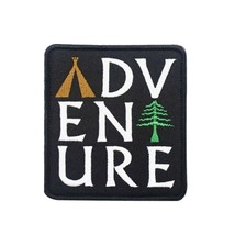 Adventure Iron On Patch 3.5&quot; Camping Outdoor Travel Nature Embroidered Applique - £3.96 GBP