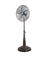 Optimus 16 Inch Retro Oscillating Stand Fan with Oil Rubbed Bronze Finish - $200.92 CAD