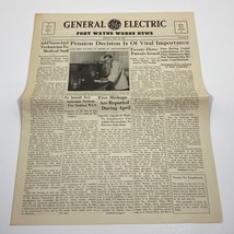 General Electric Newspaper May 1937 Fort Wayne IN - £40.87 GBP