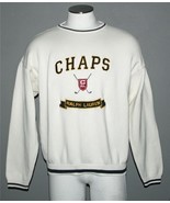 VTG Ralph Lauren CHAPS Embroidered Appliqued Ivory Cotton Sweater Mn&#39;s X... - $69.99