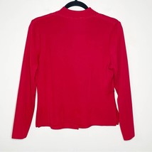 EXCLUSIVELY MISOOK red button up knit blazer cardigan sweater size xs petite - £37.78 GBP