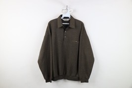 Vintage 90s Streetwear Mens Large Faded Textured Knit Collared Pullover ... - $49.45