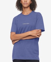Calvin Klein Womens Crewneck Logo Graphic Tee Size X-Small Color Bleached - £36.76 GBP