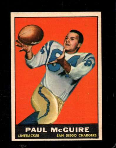 Primary image for 1961 TOPPS #169 PAUL MAGUIRE NM CHARGERS UER *X98592