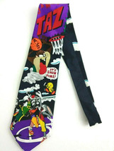 Looney Tunes Mens Necktie Jammin Taz Bugs Bunny Basketball Neck Tie 1993 57in - £14.33 GBP