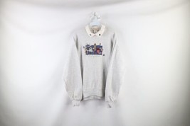 Vtg 90s Streetwear Womens L Distressed Farmhouse Bird Collared Sweatshir... - £33.39 GBP