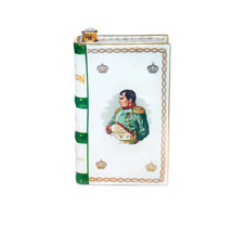 Camus Cognac book-shaped Napoleon numbered Limoges flask made in France. - £98.32 GBP