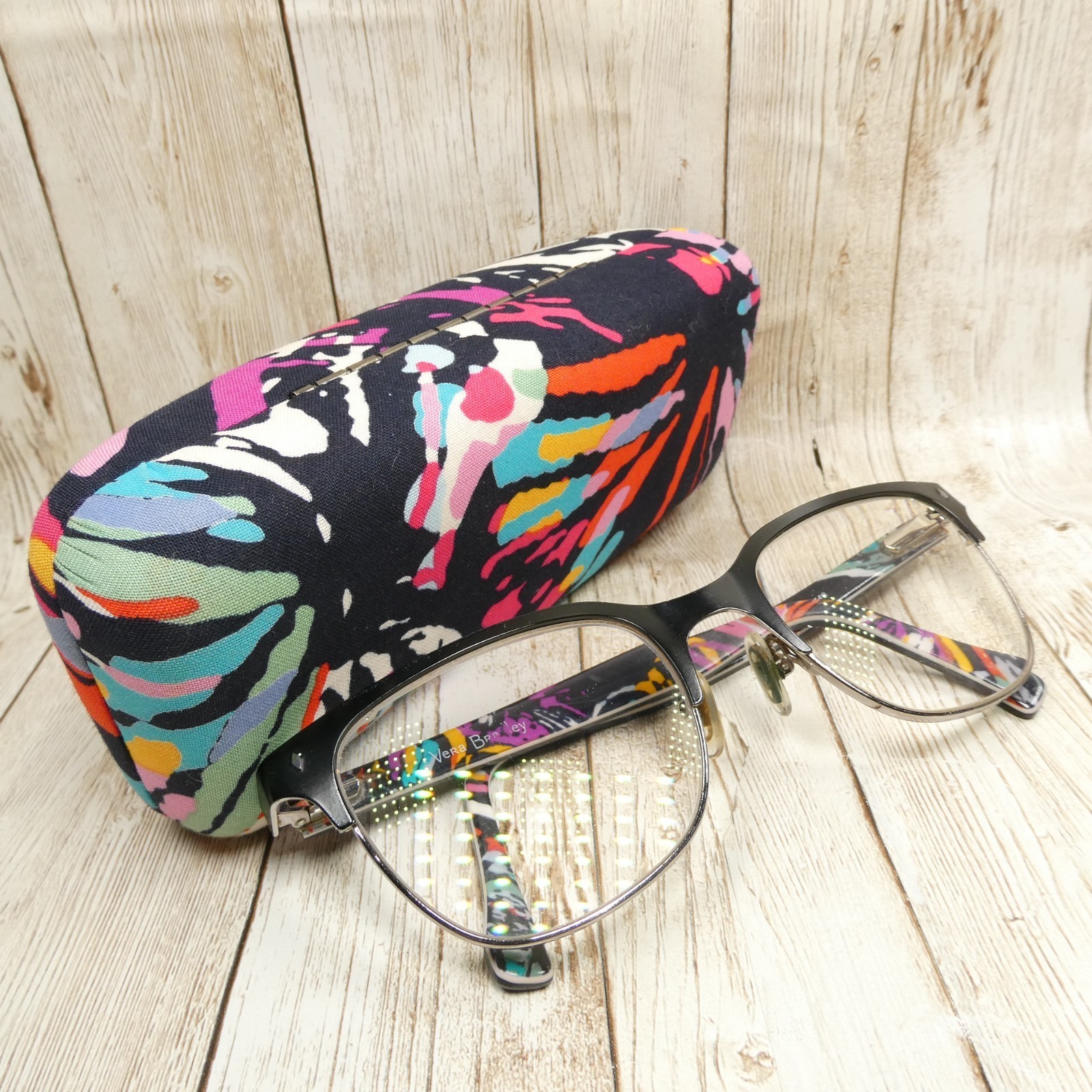 Vera Bradley Brynn Black Eyeglasses FRAMES w/Case - Butterfly Flutter 51-19-140 Item image 2