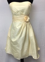 MODERN MAIDS COLLECTION STRAPLESS FORMAL CREAM DRESS SIZE 14 - €70,89 EUR