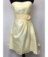 MODERN MAIDS COLLECTION STRAPLESS FORMAL CREAM DRESS SIZE 14 - $82.20