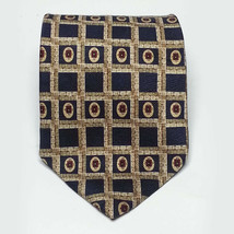 Boston Traders Men Dress Silk Tie Black Brown Print 3.75&quot; wide 58&quot; long USA - £6.16 GBP