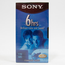 SONY 6 Hour Blank High Quality VHS Tapes PREMIUM GRADE T-120VL SEALED New - $8.72