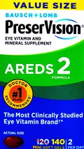  PreserVision AREDS 2 Eye Vitamin &amp; Mineral Supplement 140 softgel count  - £18.36 GBP