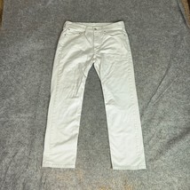 Levis Men Jeans 32x29 White Straight Denim Pant 514 Everyday Casual Cotton - $17.98