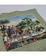 Horse Floral Needlepoint Finished Petit Point Stagecoach Tree Multi Colo... - £37.92 GBP