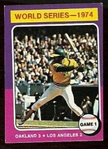 1974 World Series Game 1 Oakland Athletics Reggie Jackson 1975 Topps #461 - £2.17 GBP