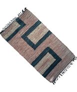 Premium Leather Fireplace Hearth Rug - Durable &amp; Fireproof Floor Mat Lea... - €127,85 EUR