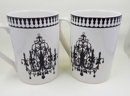 222 Fifth PTS International Belle Maison Stoneware Mugs Coffee Cups Set of 2 - £16.06 GBP