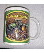 Vintage John Deere White Green Yellow Coffee Mug Cup W/ tractor pictures - £18.67 GBP