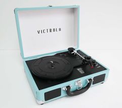Victrola Journey 3-Speed Bluetooth Suitcase Record Player VSC-550BT Turquoise image 2