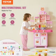 Kitchen Playset for Kids - 48-Piece Pretend Cooking Toy Set in Pink - $65.99