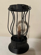 Latch Lantern with built in Timer Candle in rustic metal image 4