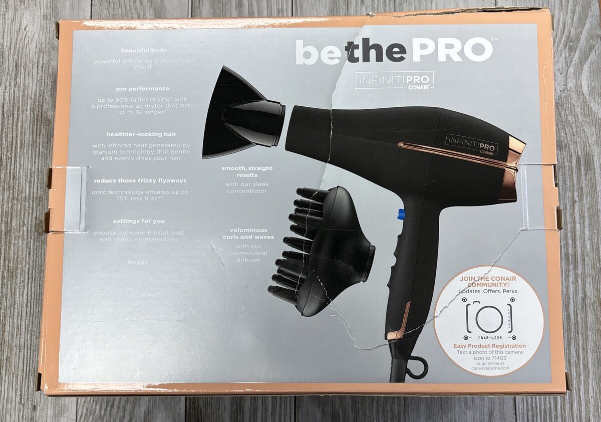Infinitipro by Conair Full Body &amp; Shine Pro Dryer Titanium Technology w/... - $26.63