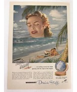 Woodbury Dream Stuff Vtg 1949 Print Ad Tropic Dream Couple On Hawaiian B... - £7.62 GBP