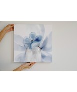 Canvas Glass Flower Jar Blue painted print Wall Decor Art  - $22.05 CAD