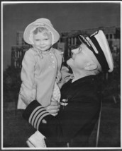 WWII US Naval Training School (WR) Bronx NY Photo #14 Top Brass &amp; Child - $19.75