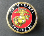 US MARINES SEMPER FI USMC MARINE CORPS ROUND LAPEL HAT PIN BADGE 1 INCH - $5.74