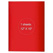 1 Sheet 12&quot;x10&quot; Red HTV Paper Iron On Heat Transfer Vinyl for T-Shirts C... - $4.99