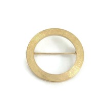 Vintage 1960&#39;s Circle of Life Brooch Pin 14K Yellow Gold, 2.97 Grams - £315.74 GBP