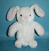 Hallmark White Kohair Plush Easter Bunny Rabbit 9&quot; Pink Lop Ears Nose Soft Toy - £12.94 GBP