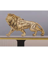 LION Resin Ornament Home Office Desktop Animal Statue Decoration Accesso... - $28.69