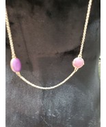 Women&#39;s Single Strand Necklace with Pink Stone - $20.51 CAD