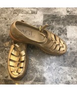 AGL Attilio Giusti Leombruni Womens 40 Gold Tone Studded Open Top Buckle... - $14.84
