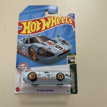 2022 Hot Wheels #58 Retro Racers 4/10 &#39;67 Ford GT-40 Mk.Iv Gulf Oil Woldwide - £5.34 GBP