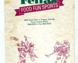 Good Fellas Food Fun Sports Menu Gunn Hwy Tampa Florida  - £14.21 GBP