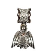 925 Sterling Silver Heart Angel Dangle Charm Pendant With Rhinestones GNOCE - £13.28 GBP
