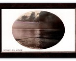 RPPC Bromide Photo Sunshine and Shadow Sunset on Ocean UNP Postcard T6 - $2.92