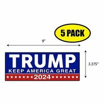 5 Pack 3.375&quot;x9&quot; Trump Kag 2024 Sticker Decal Humor Funny Gift Trump BS0160 - £6.48 GBP