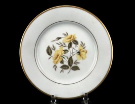 Noritake China Bread Plate, &quot;Nolan&quot; Pattern, 6.25&quot;, Yellow Floral &amp; Gold Paint - £5.35 GBP