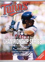 1991 ALCS Game program Toronto Blue Jays @ Minnesota Twins Alomar Puckett Cover - £35.05 GBP