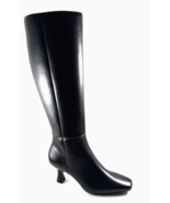Anne Klein Perfektion Black Knee High Mid Heel Boot - $149.99